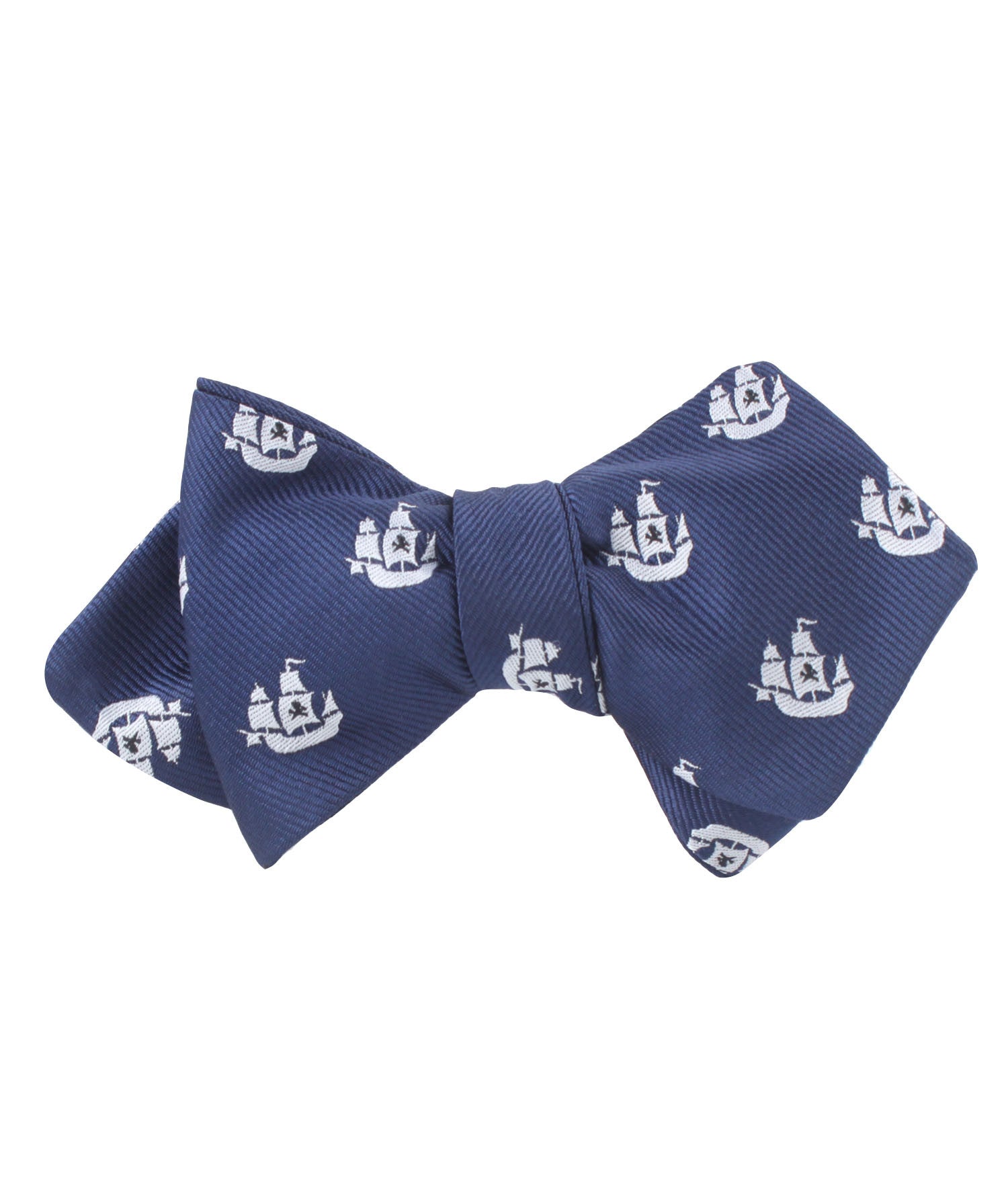 Nautical Pirate Ship Diamond Self Bow Tie