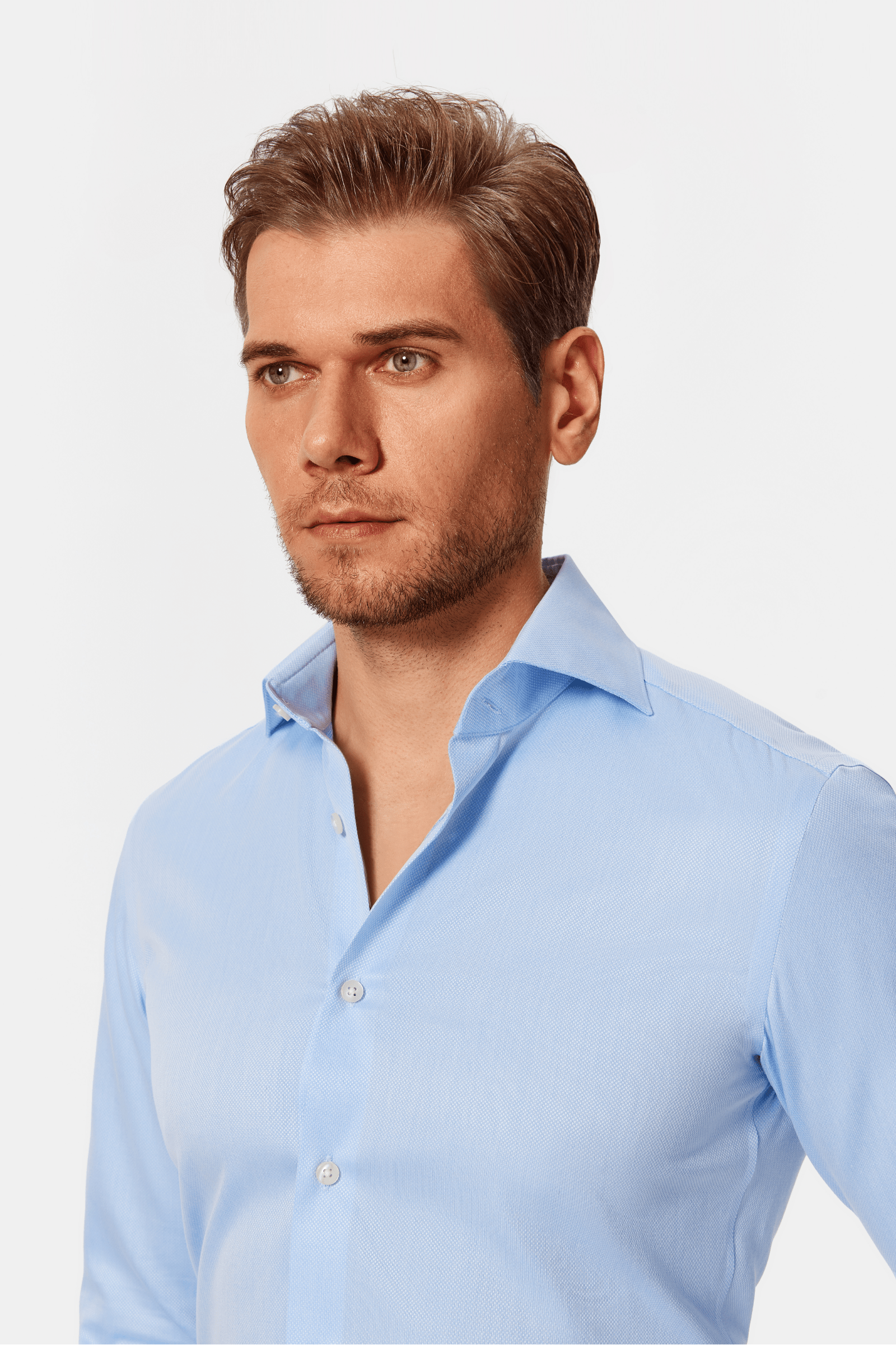 Belfort Blue Lucious Non-Iron Shirt