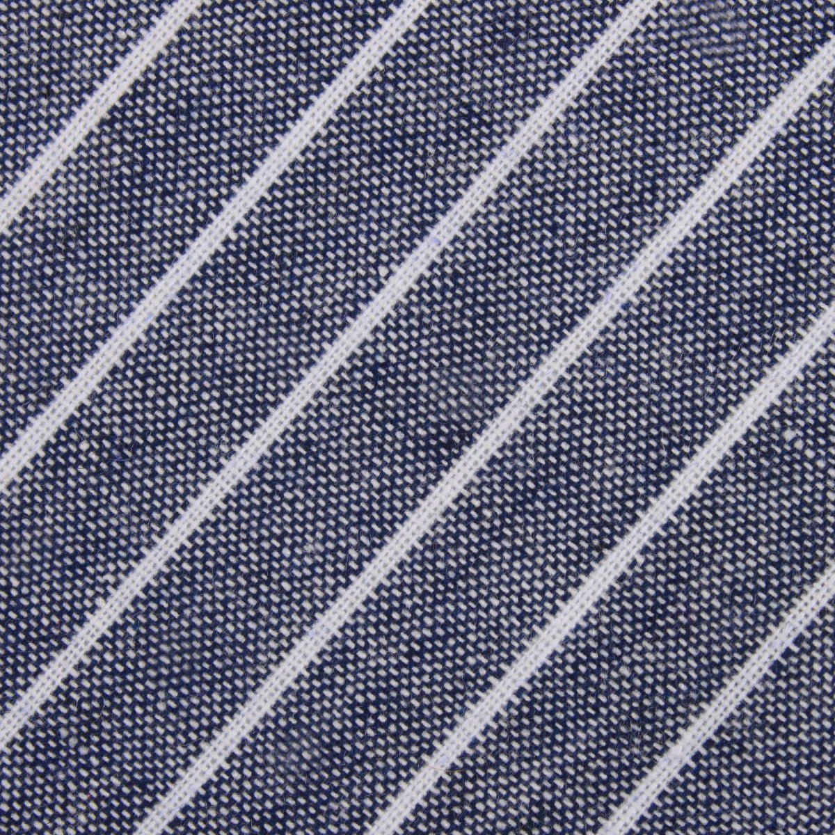 Starry Night Blue Pinstripe Linen Skinny Tie