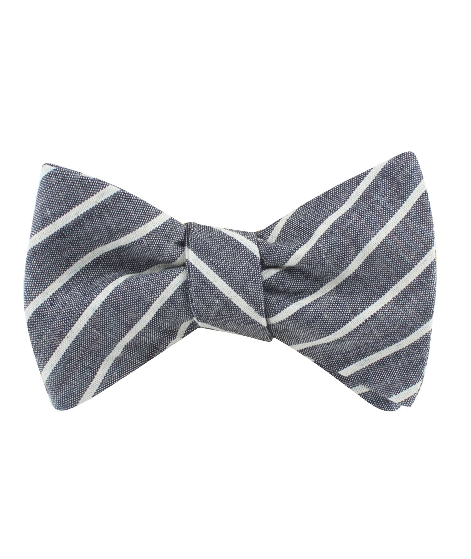 Budapest Pinstripe Self Bow Tie