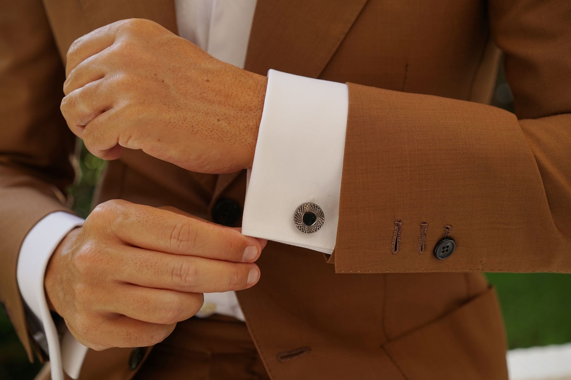 Silver Gunmetal Danielre Cufflinks