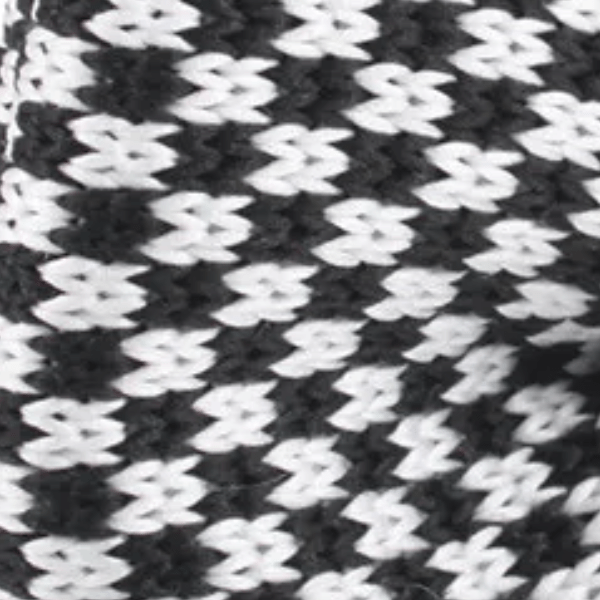 Black and White Checkered Knitted Bow Tie