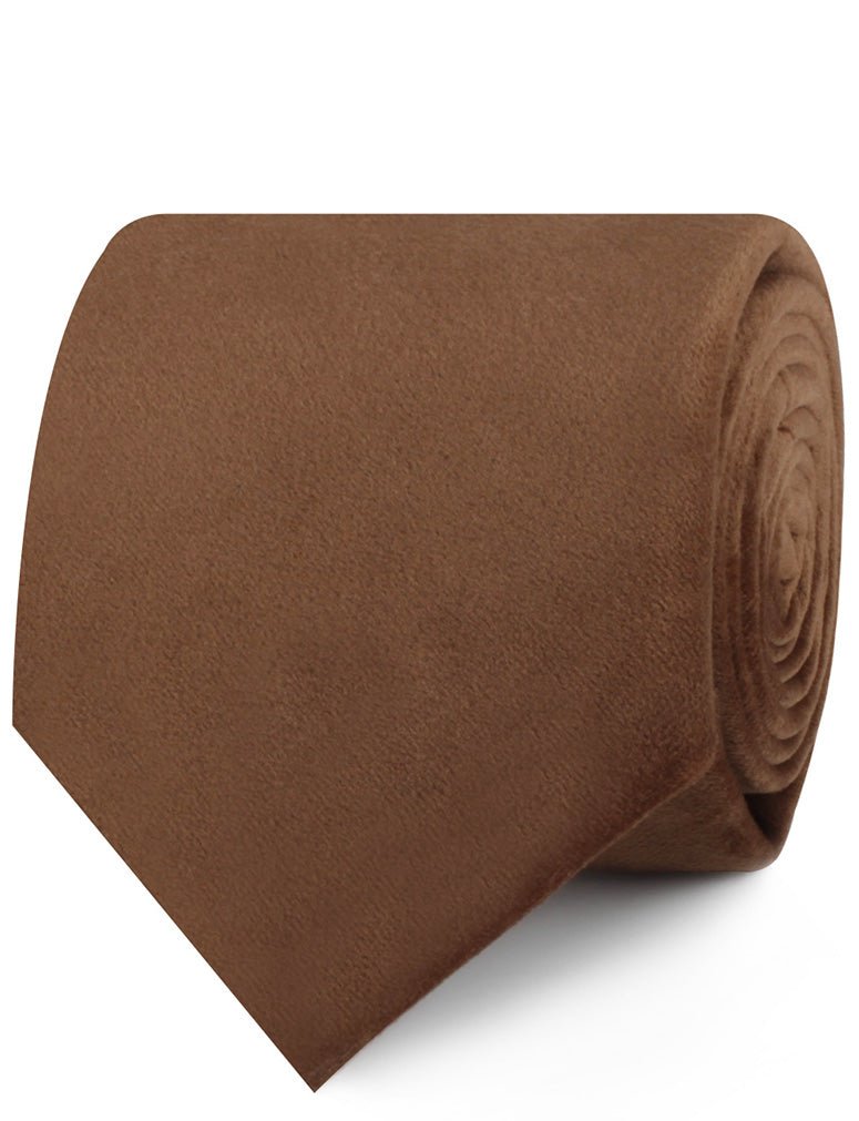 Brown Velvet Necktie