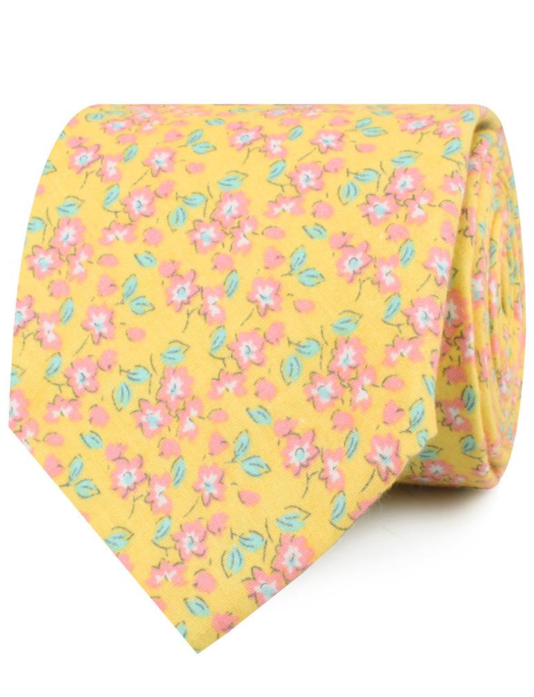 Phi Phi Yellow Floral Necktie