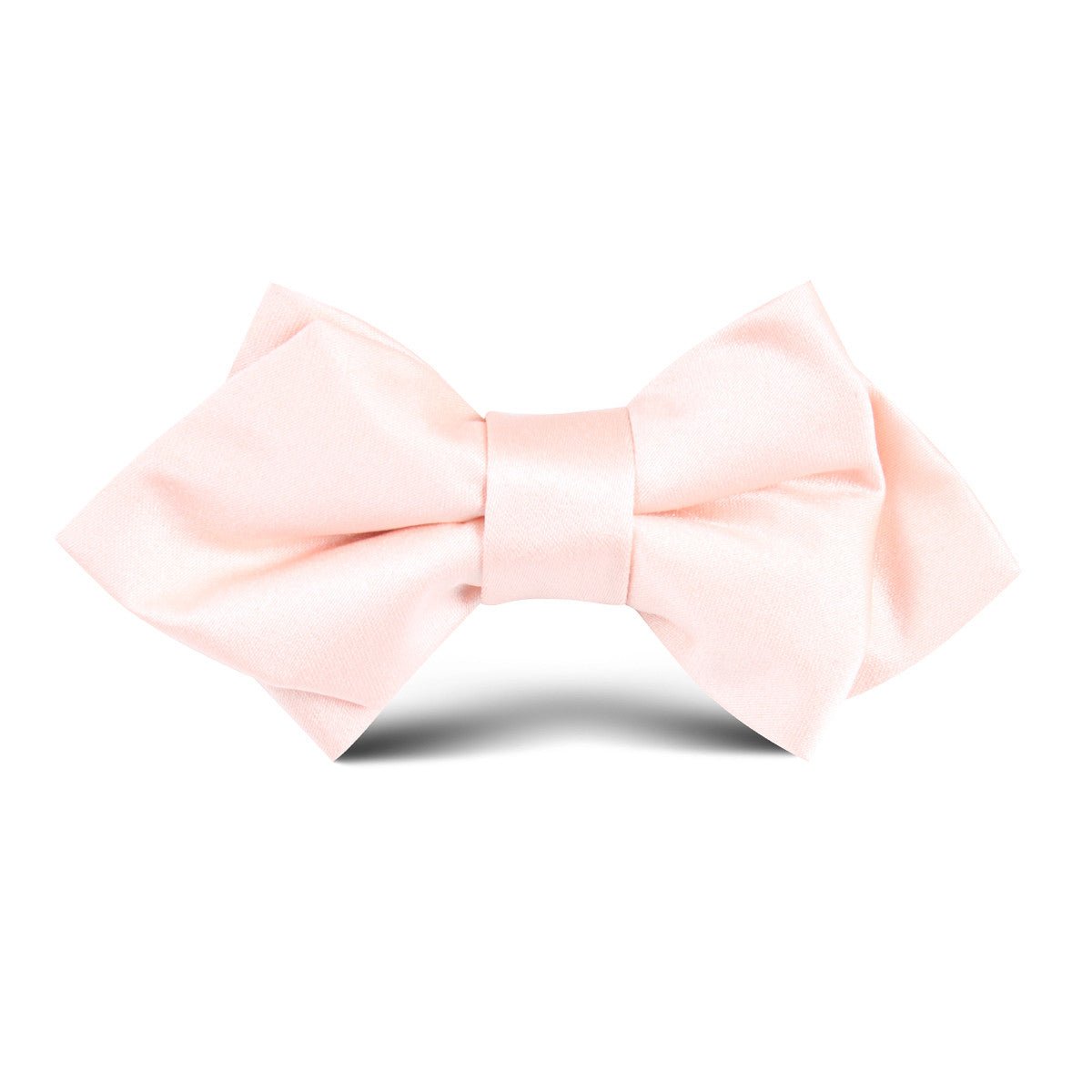 Peach Satin Kids Diamond Bow Tie