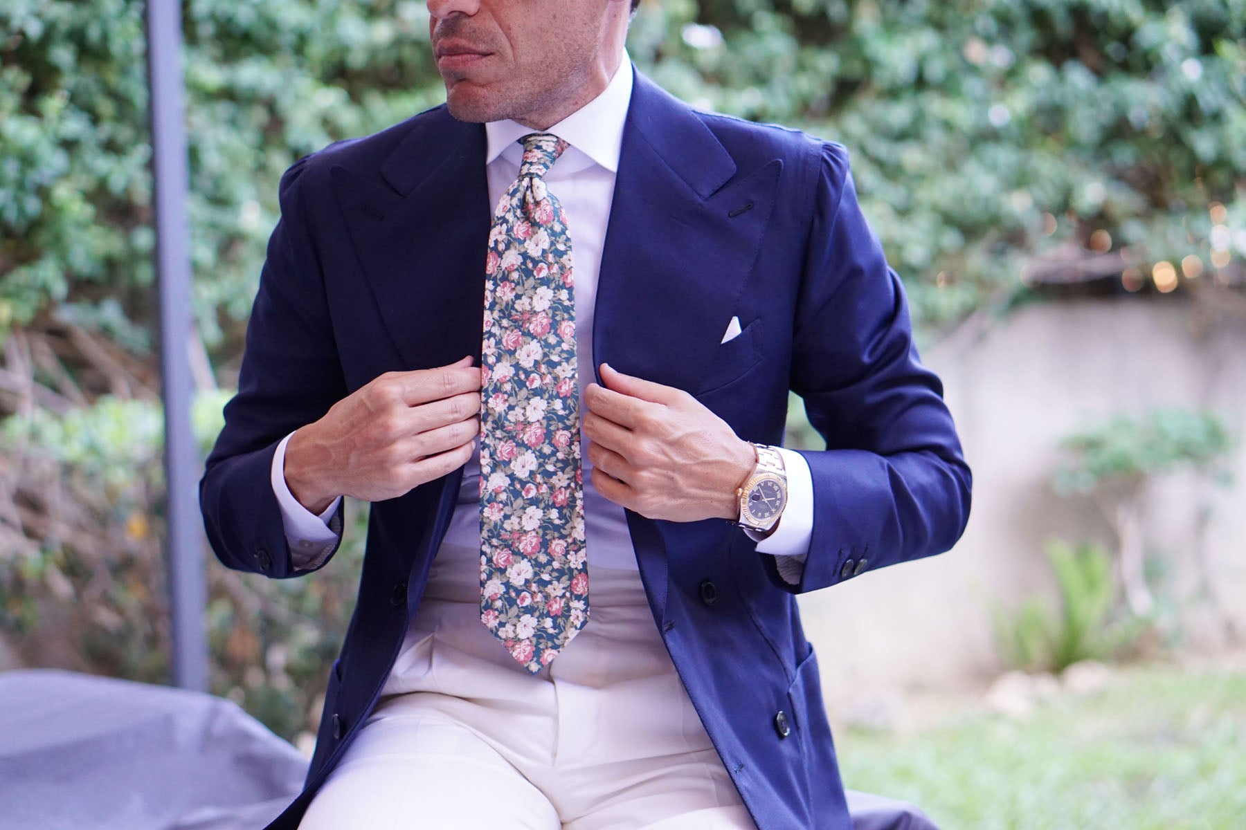 Villa d’Este Italian Floral Necktie