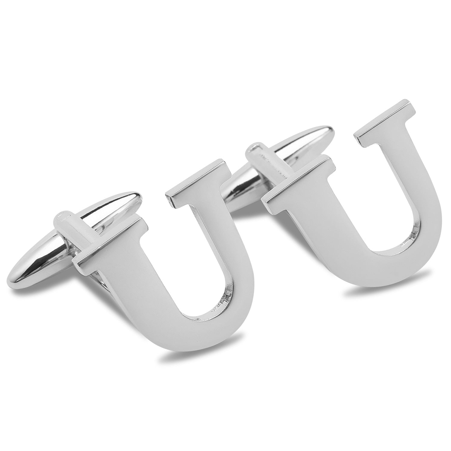 Letter U Silver Cufflinks