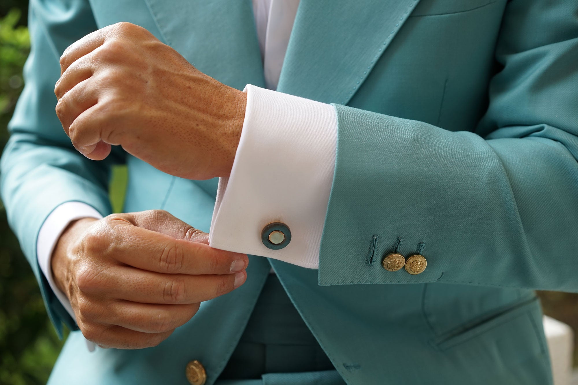 The Kingsman Black and Rose Gold Cufflinks