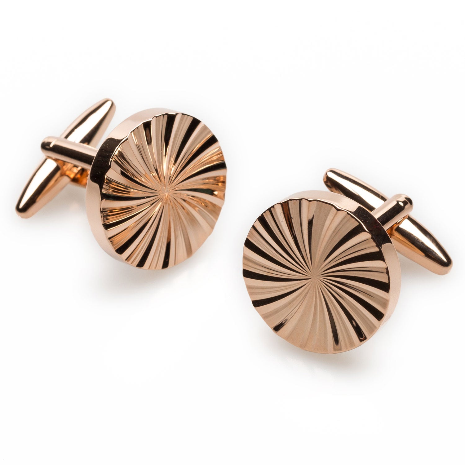 Rose Gold Circle Cufflinks