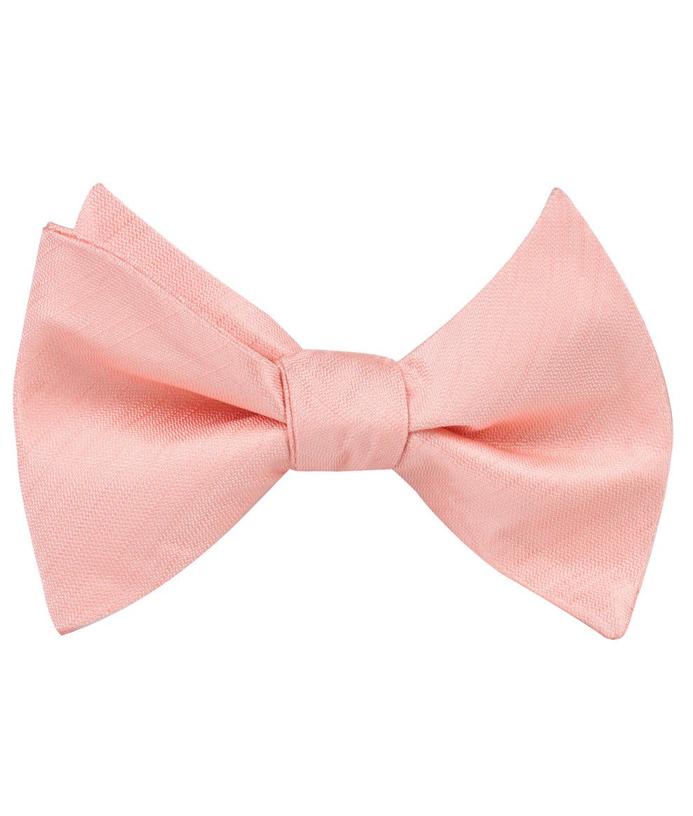 Peach Grain Self Bow Tie