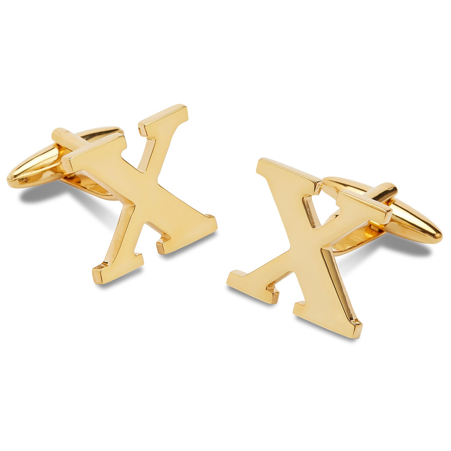 Letter X Gold Cufflinks