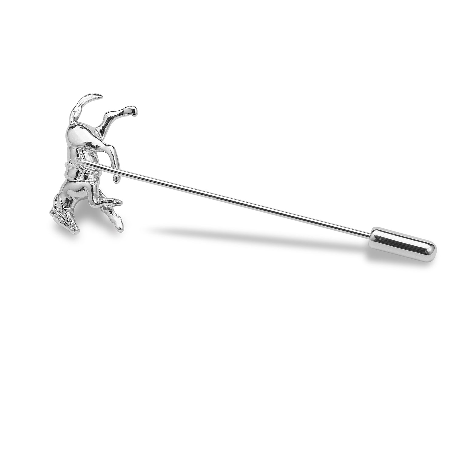 Silver Stallion Horse Lapel Pin