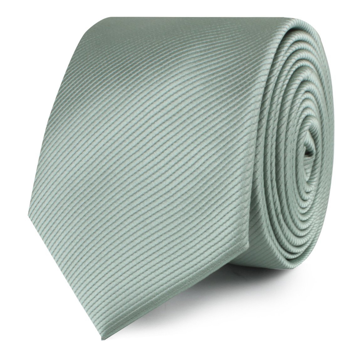 Sage Green Twill Skinny Tie