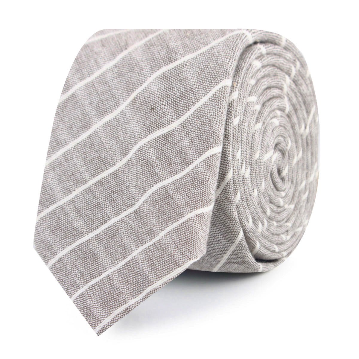 Grey Edinburgh Pinstripe Skinny Tie