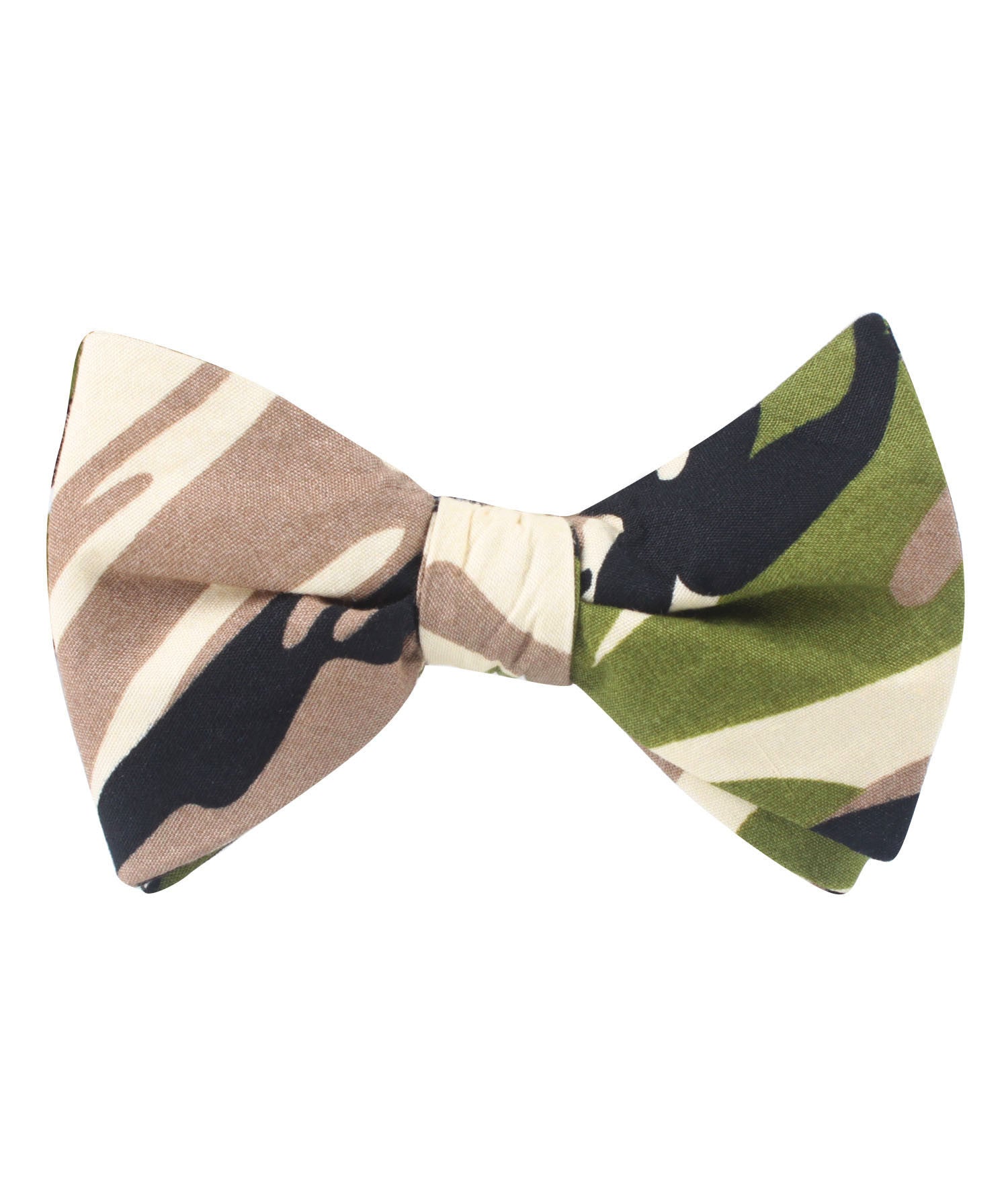 Jungle Green Camo Self Bow Tie