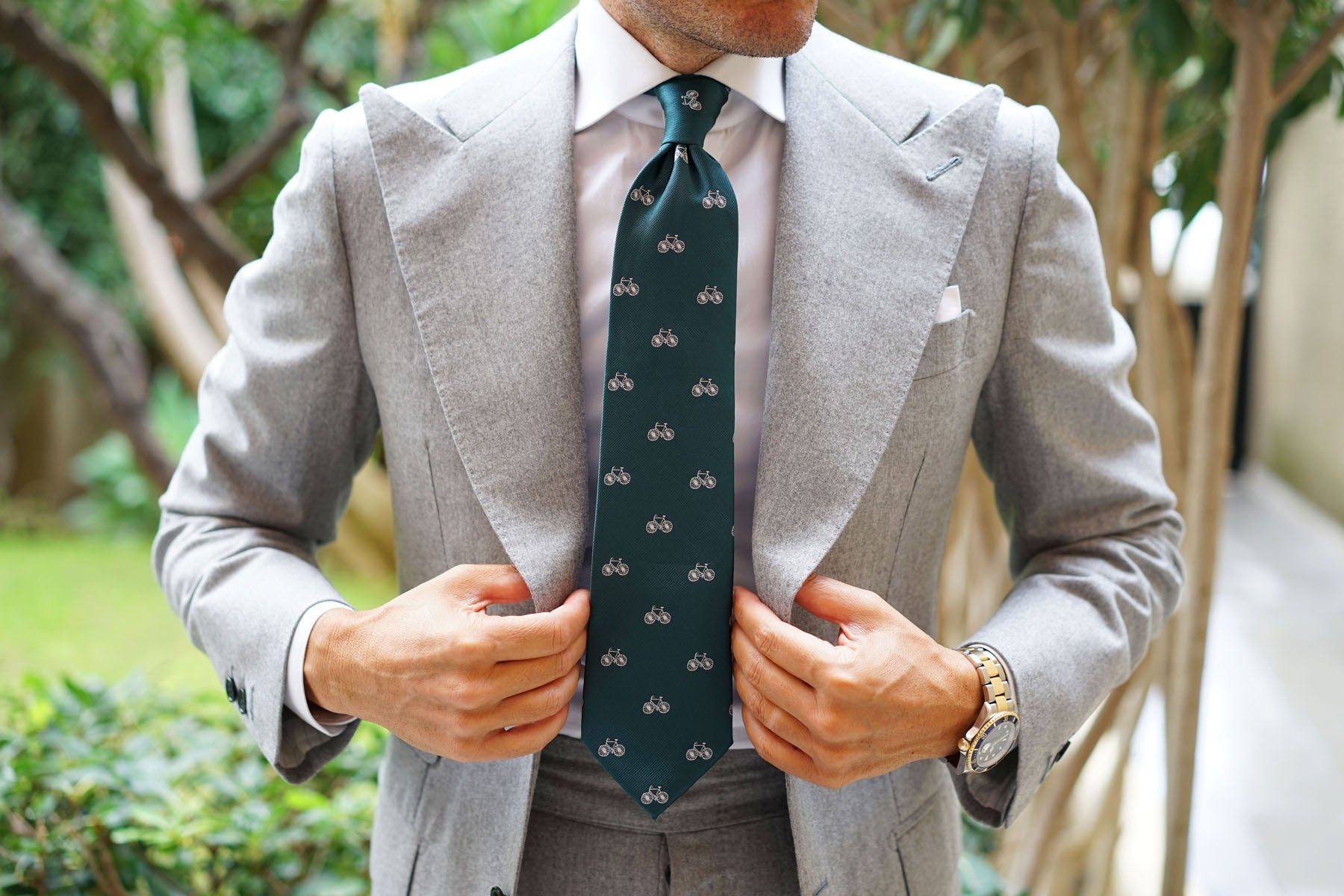 Dark Green French Bicycle Necktie