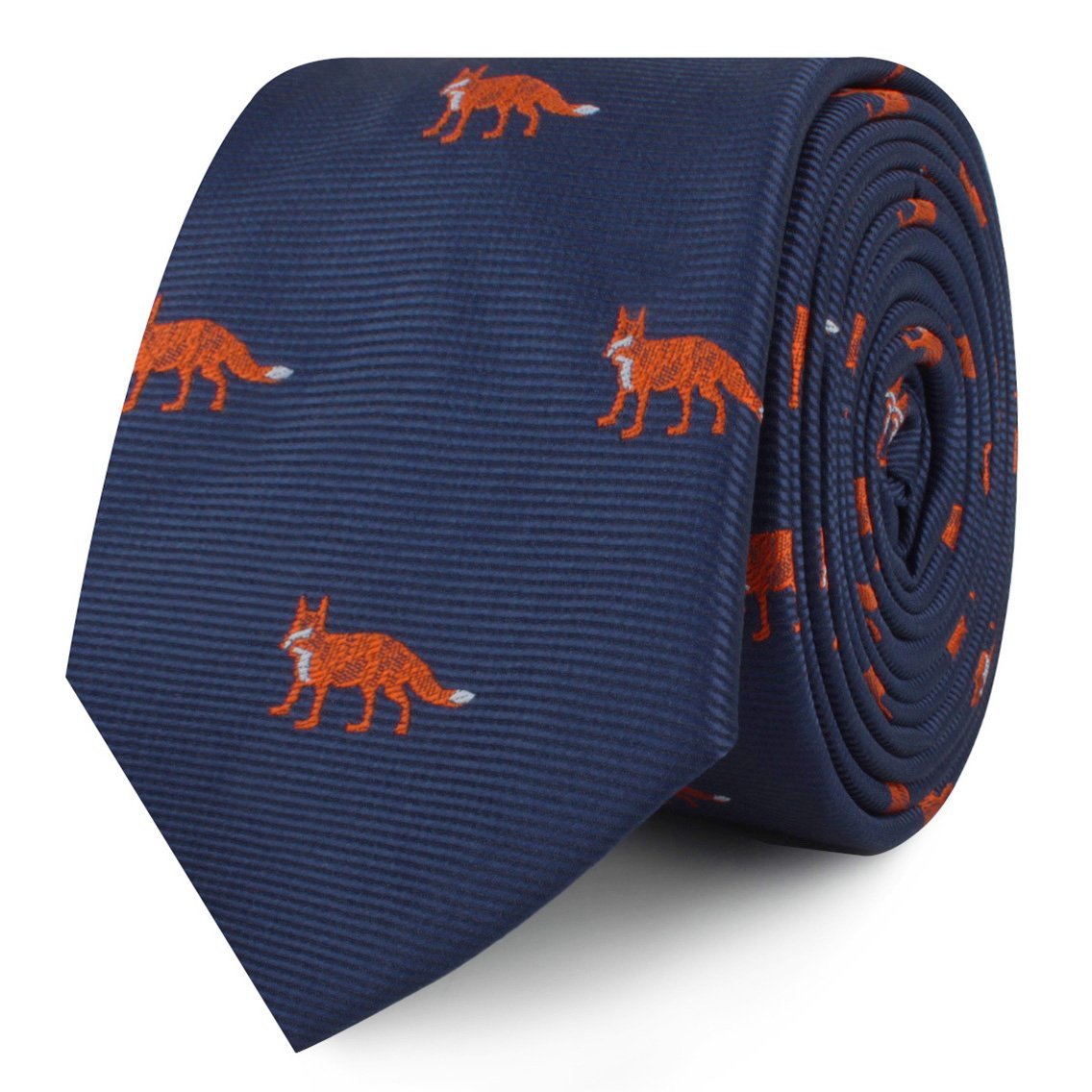 Fox Island Navy Skinny Tie