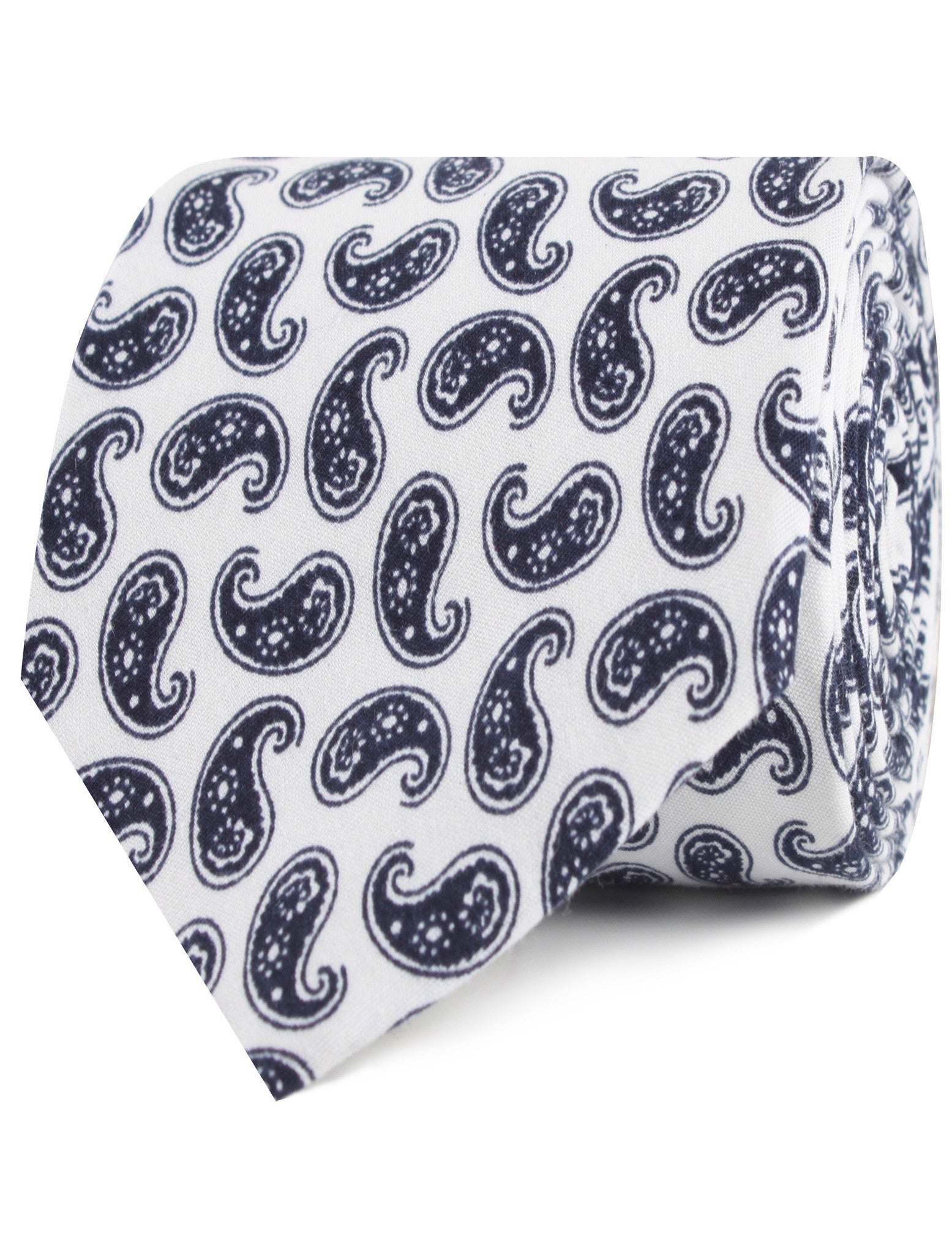 Picasso White on Blue Paisley Tie