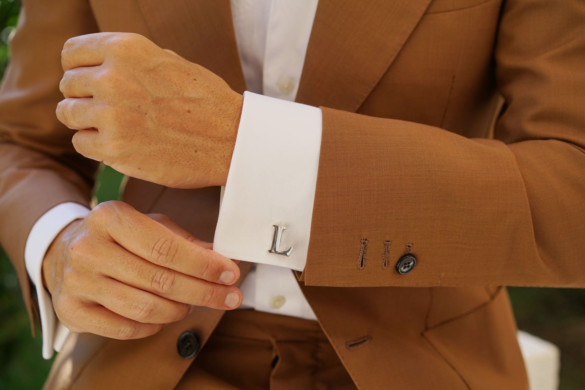 Letter L Silver Cufflinks