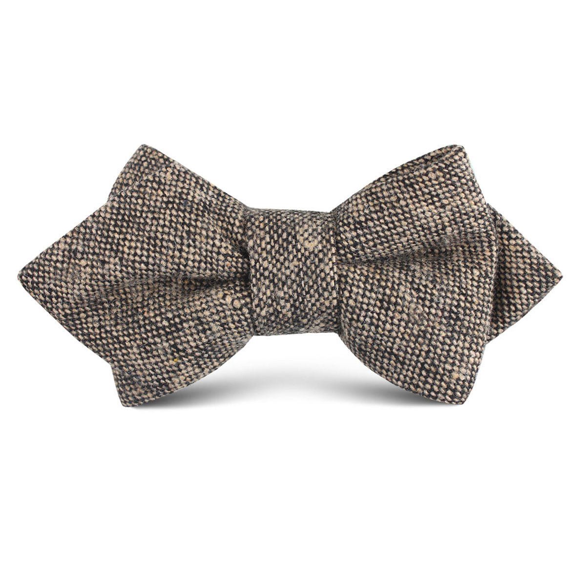 Raw Cocoa Sharkskin Kids Diamond Bow Tie