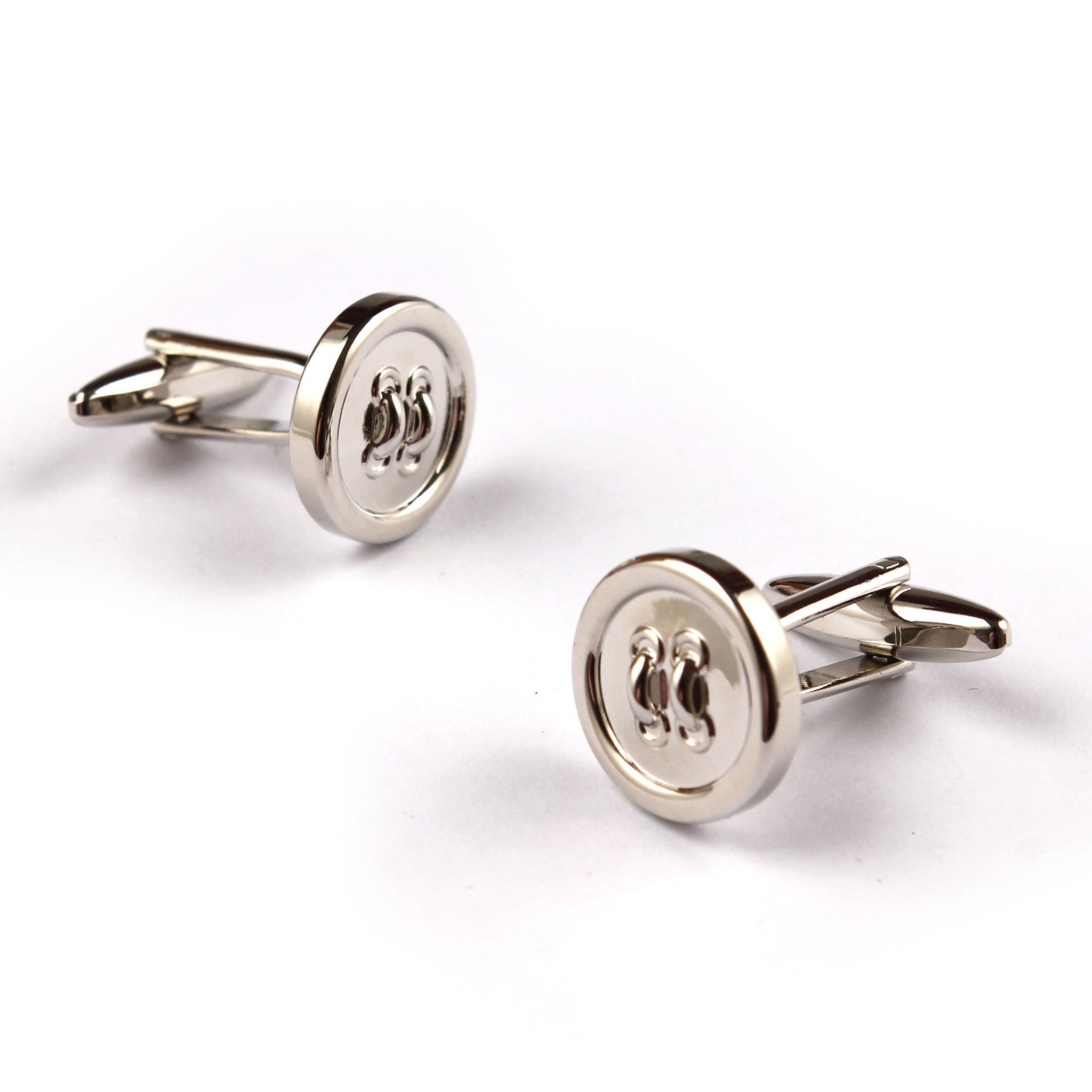 Silver Button Cufflinks