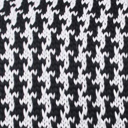 Hattori Hanzo Black Houndstooth Knitted Tie