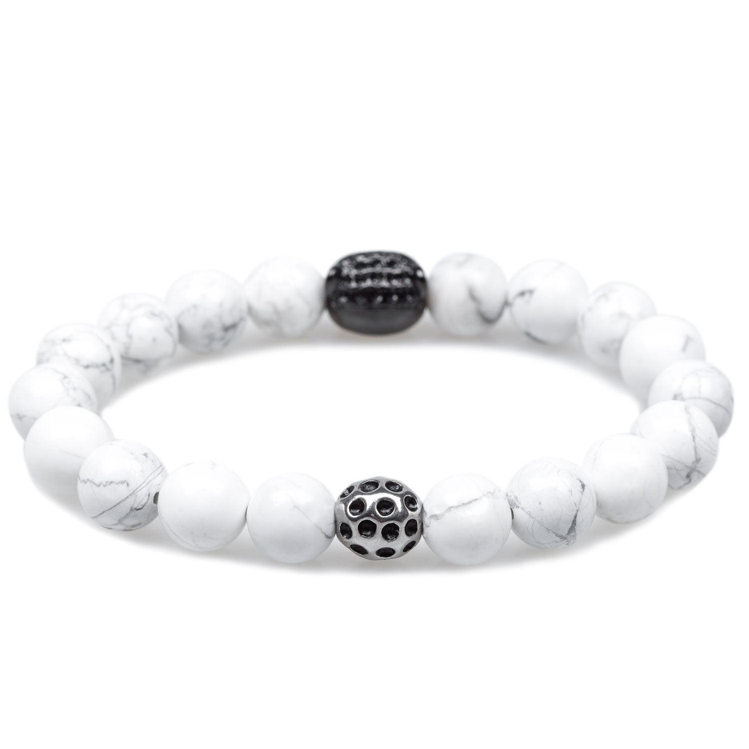 Panther White Howlite Bracelet