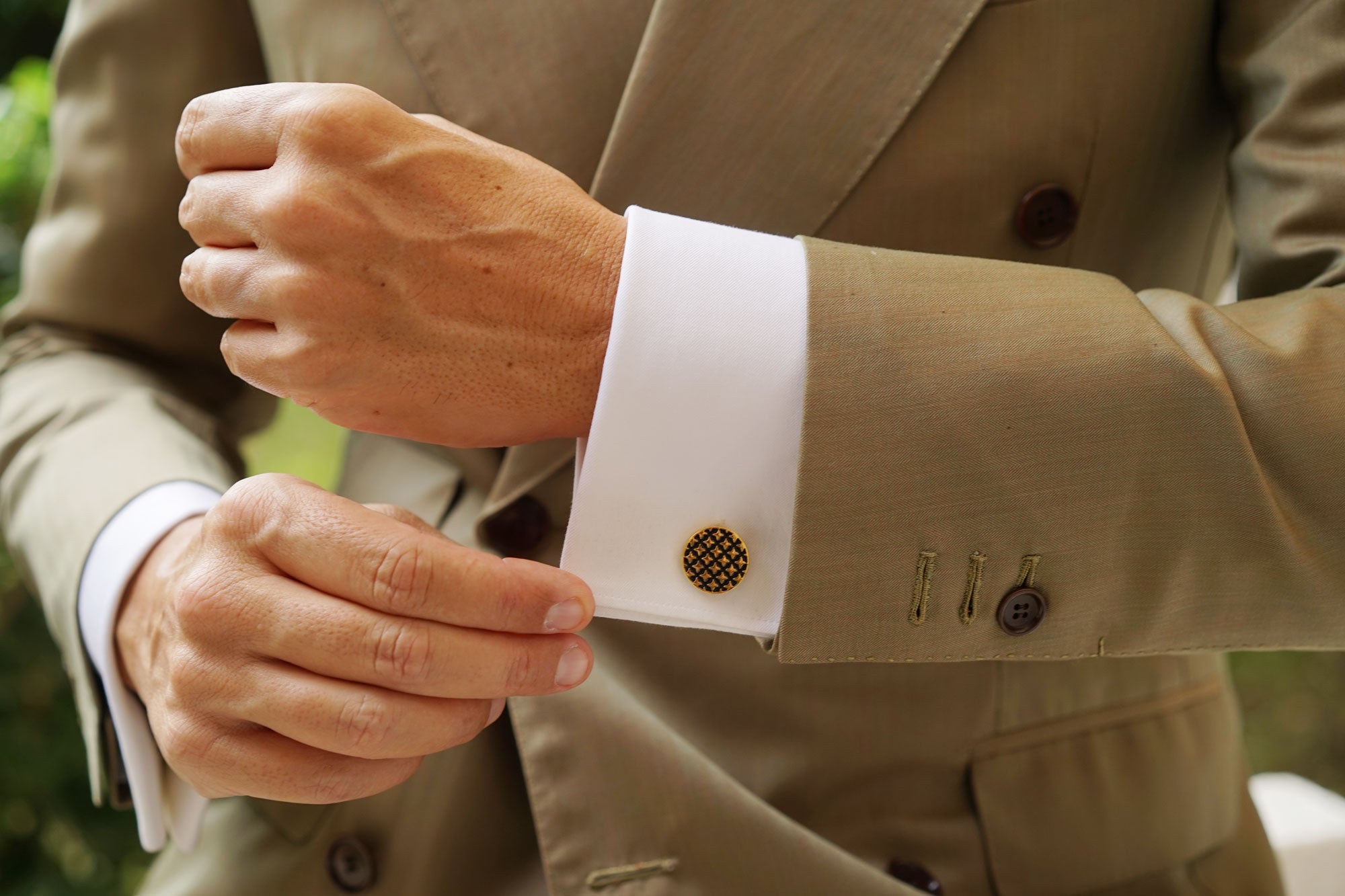 Gold Four Point Star Cufflinks