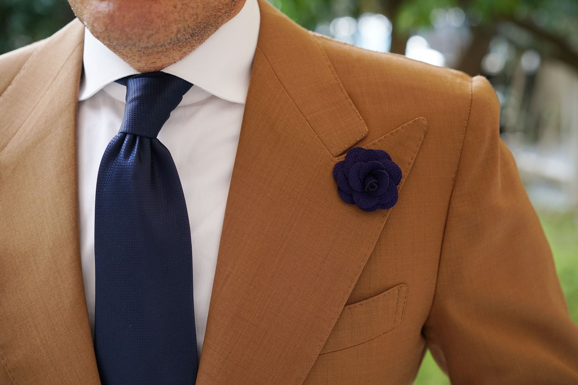 Plum Purple Lapel Flower