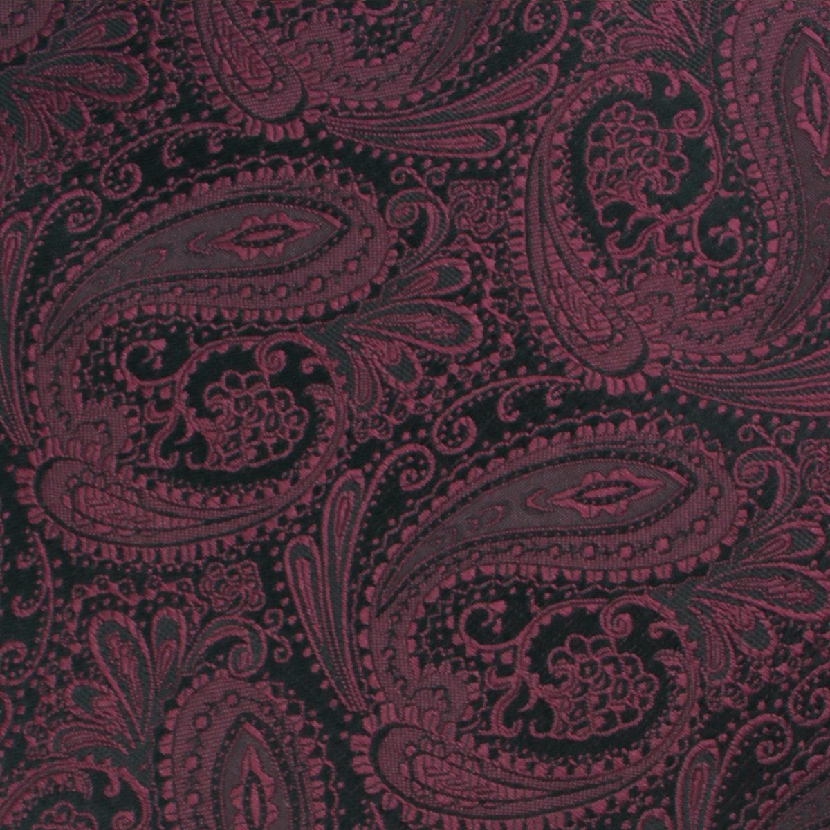 Mahogany Red Paisley Pocket Square