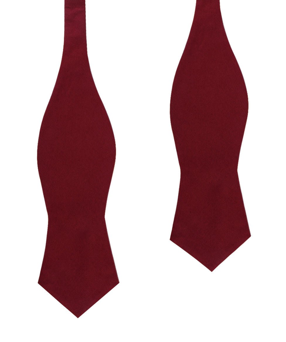 Maroon Cotton Self Tie Diamond Bow Tie