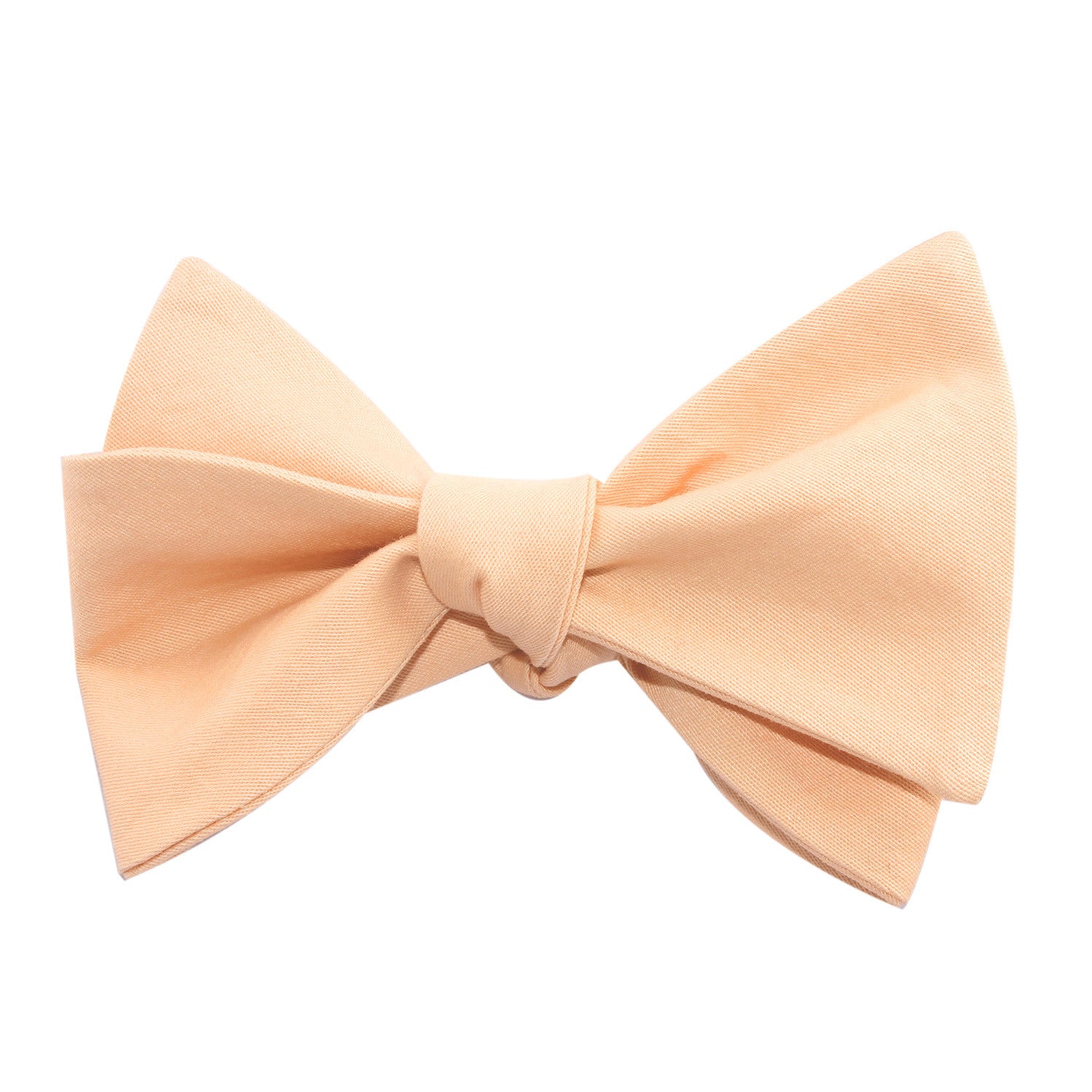 Peach Cotton Self Tie Bow Tie