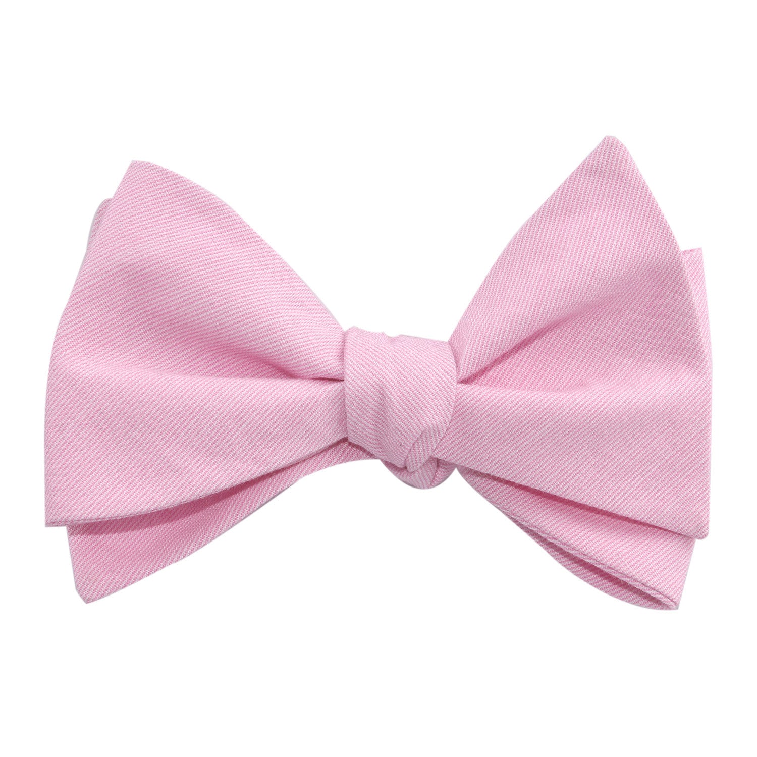 Light Pink Cotton Pinstripes Self Tie Bow Tie