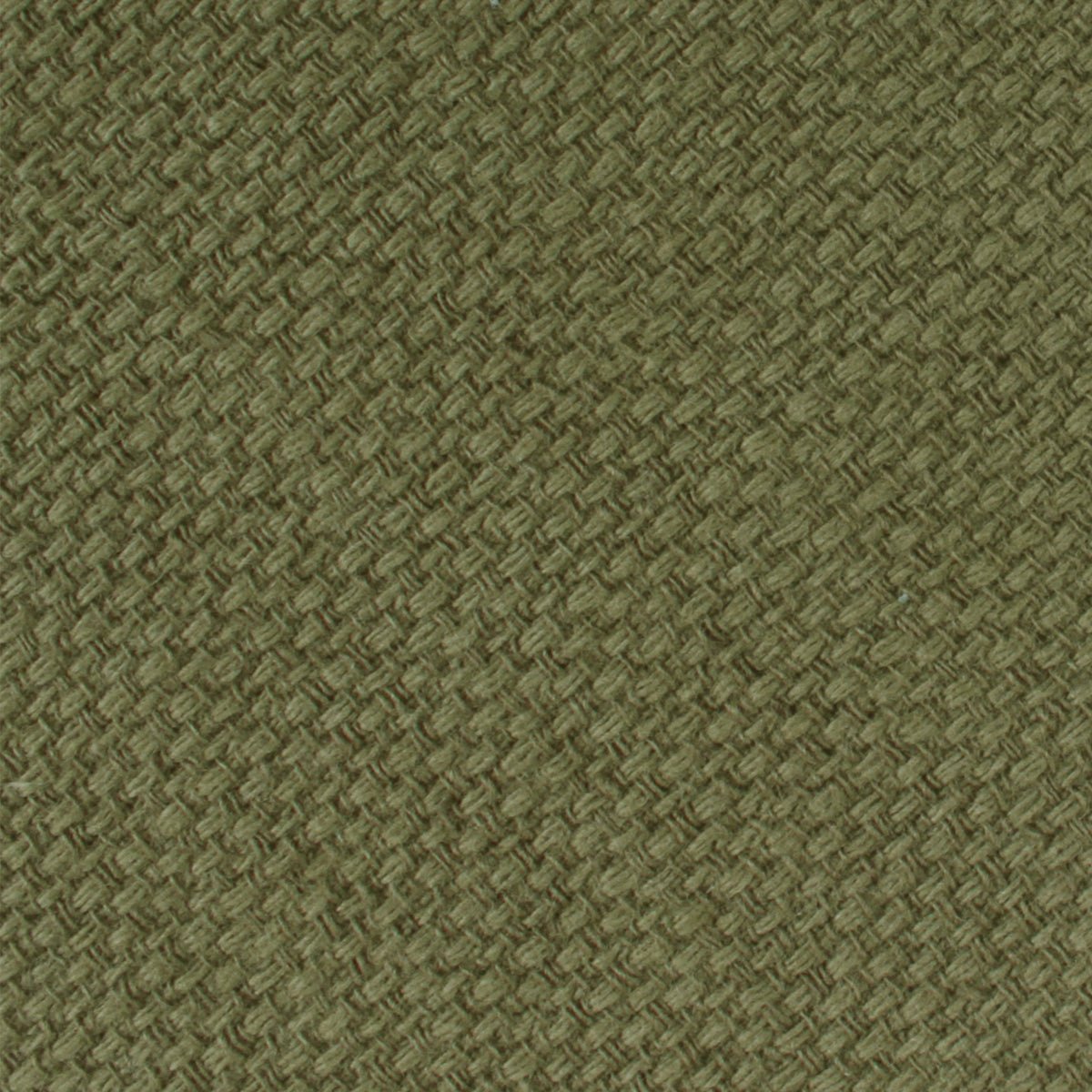 Olive Green Basket Weave Linen Self Bow Tie