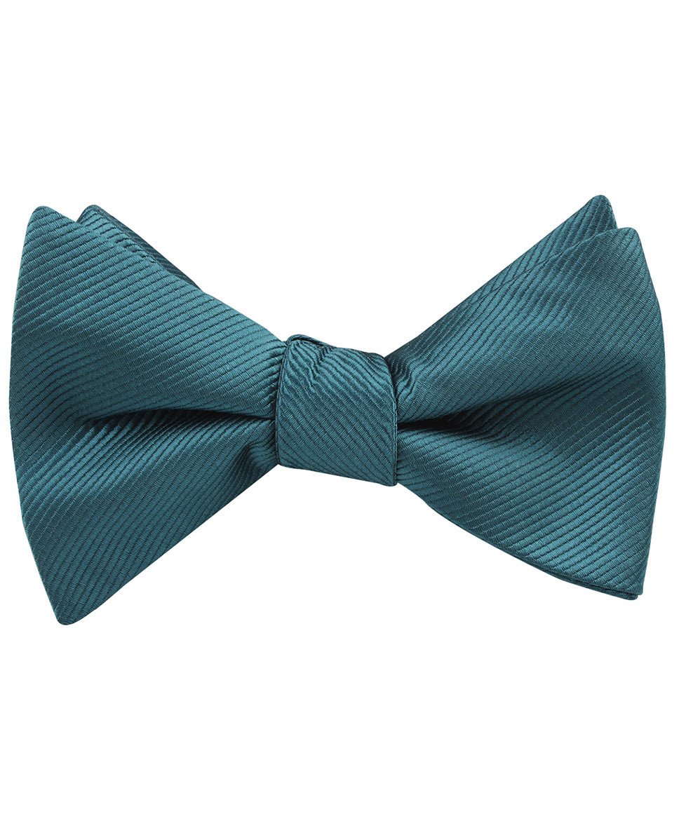 Deep Jade Twill Self Bow Tie