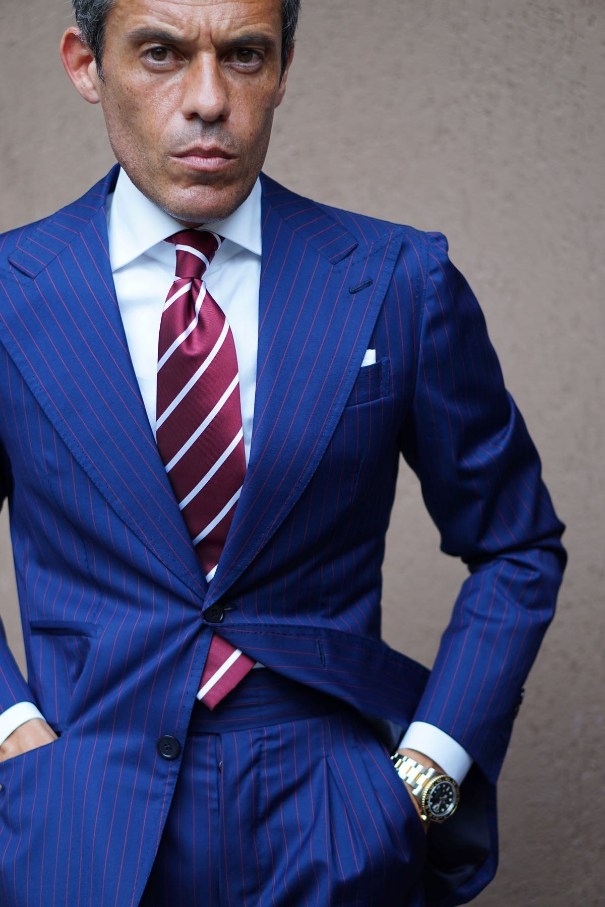 Royal Burgundy Striped Necktie