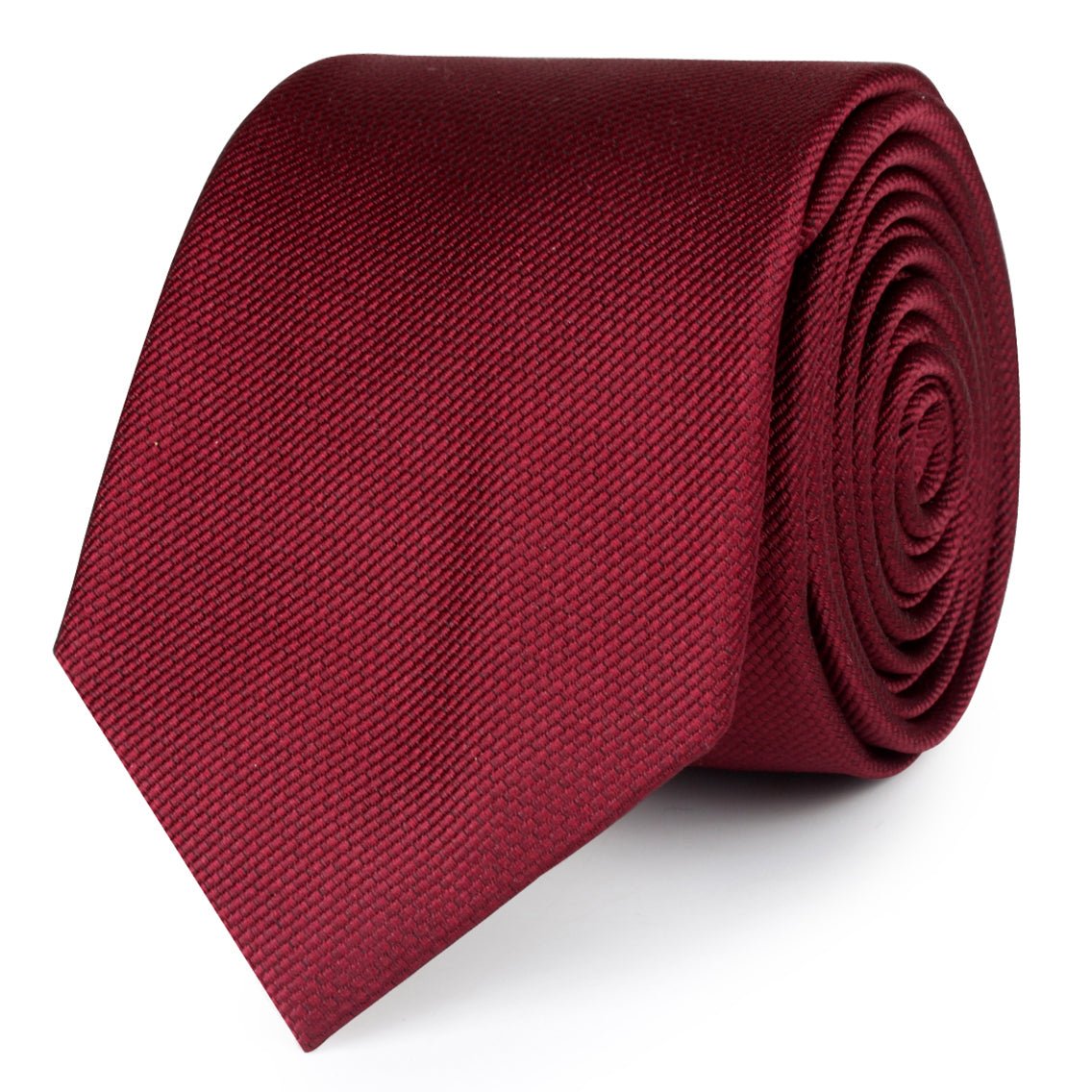 Burgundy Weave Skinny Tie