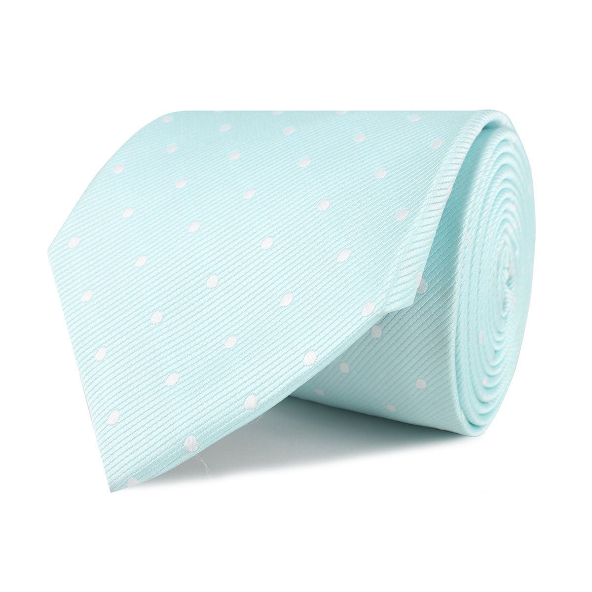 The OTAA Mint Blue with White Polka Dots Necktie