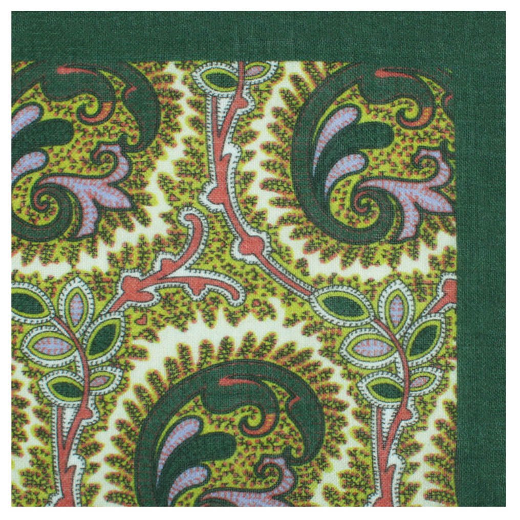 Rambling Rose Wool Pocket Square