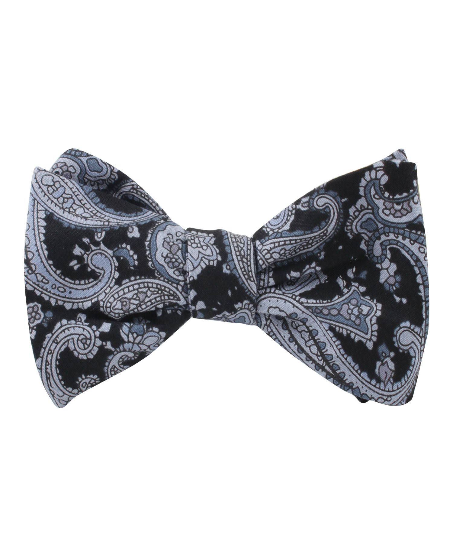 Ross Archipelago Black Paisley Self Bow Tie