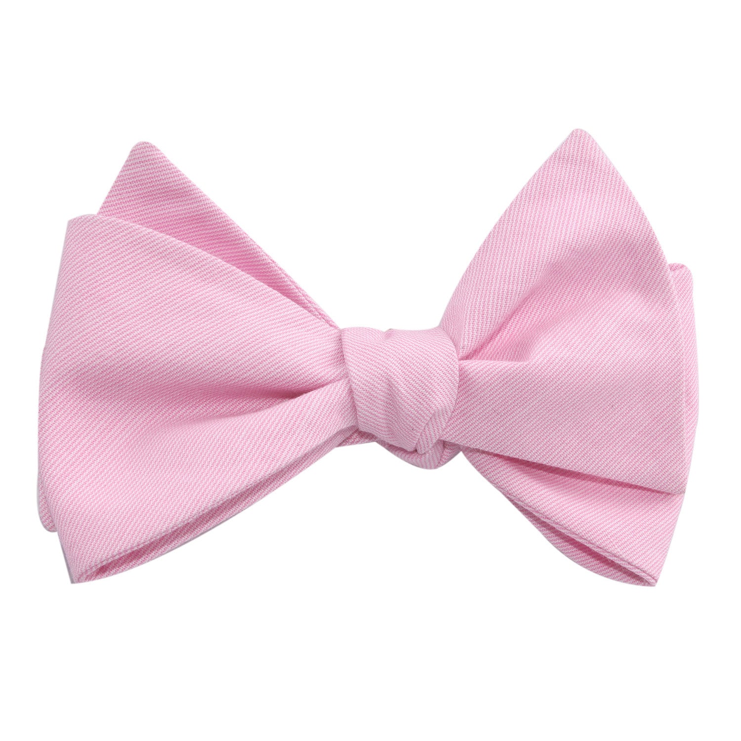 Light Pink Cotton Pinstripes Self Tie Bow Tie