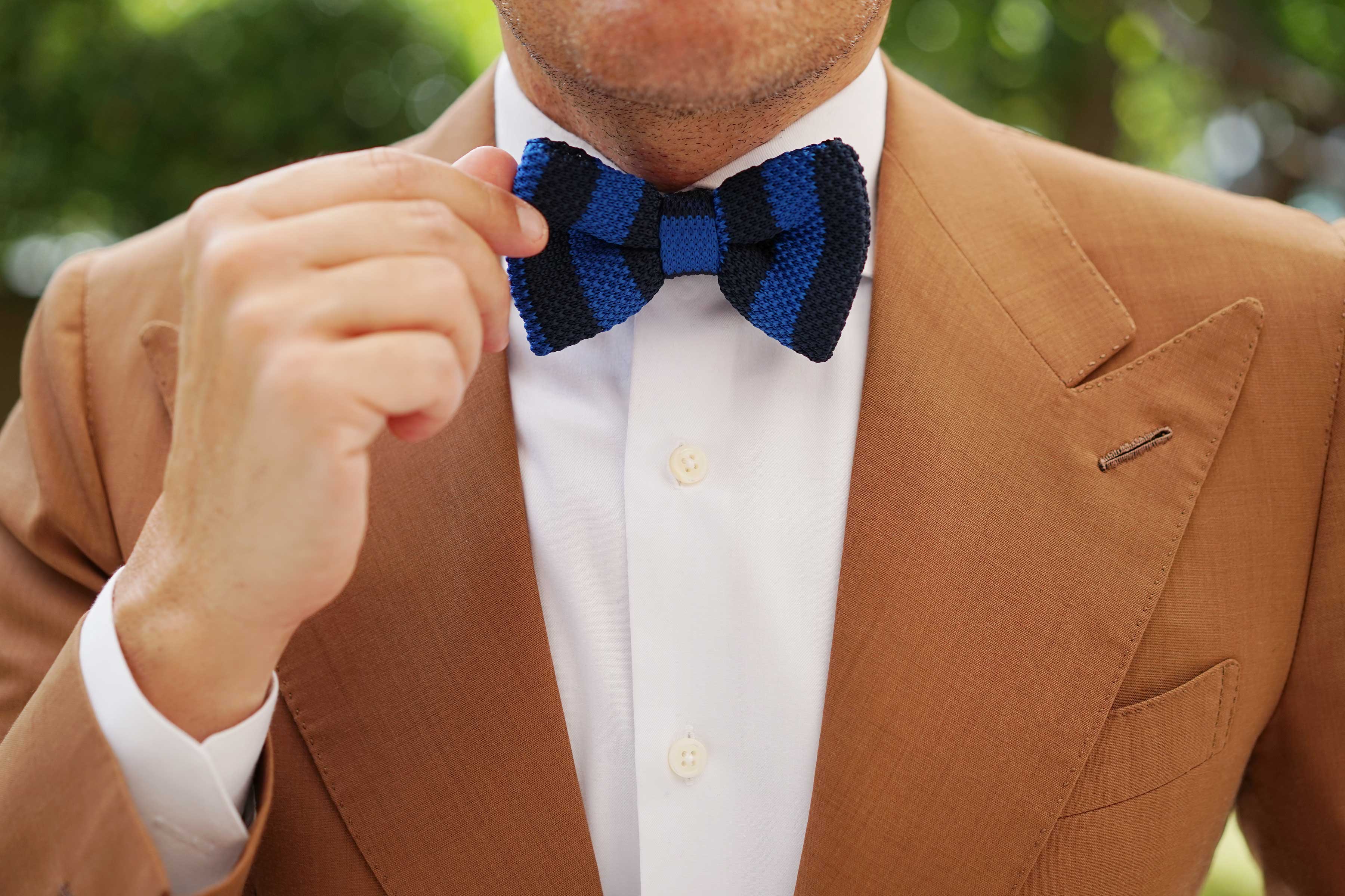 The Blue Fijian Knitted Bow Tie