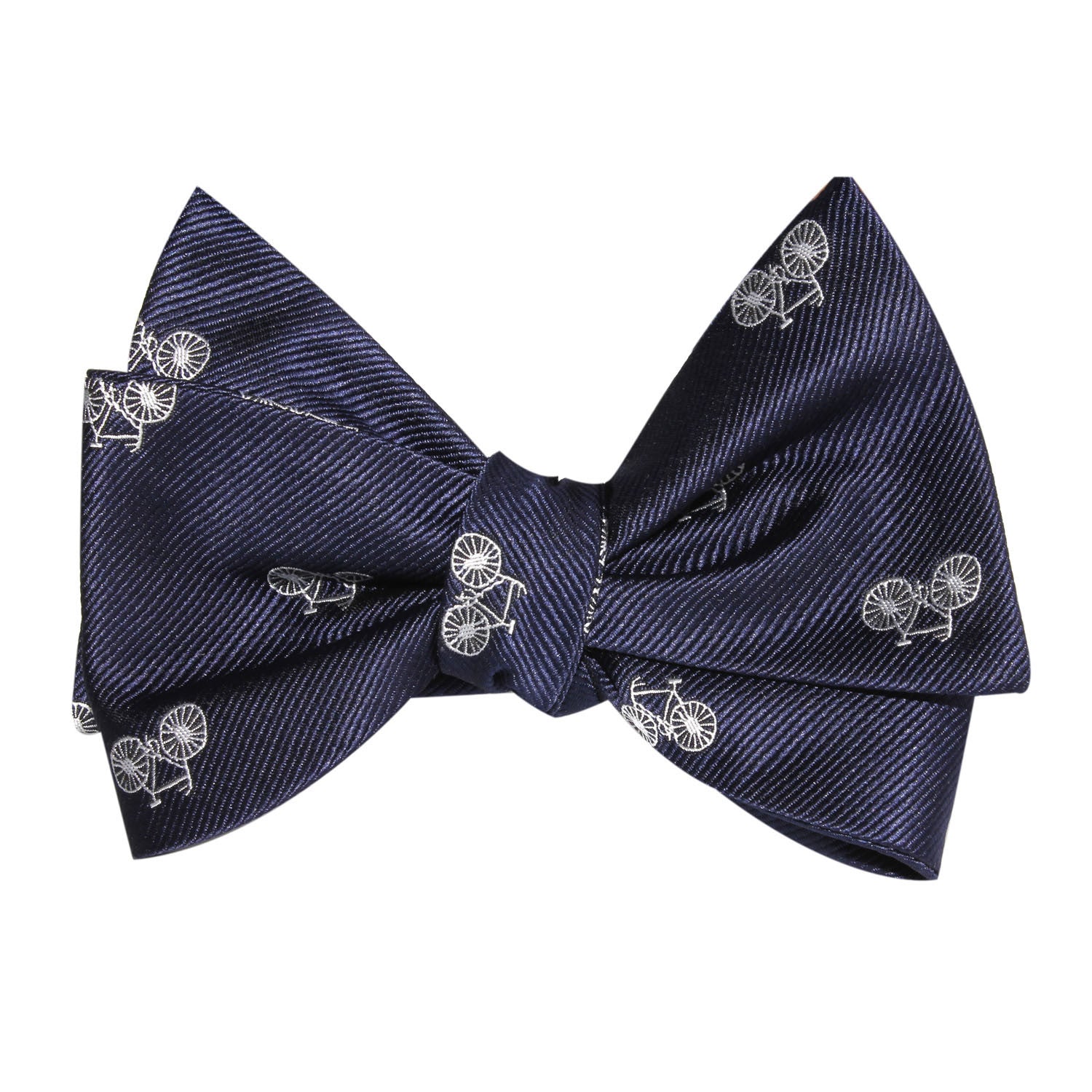 Navy Blue French Bicycle Self Tie Bow Tie