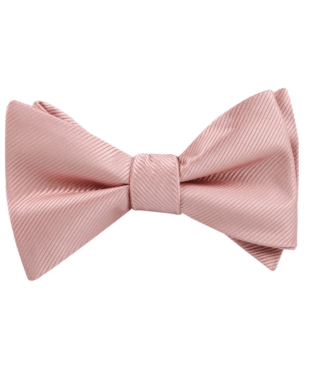 Dusty Blush Pink Twill Self Bow Tie