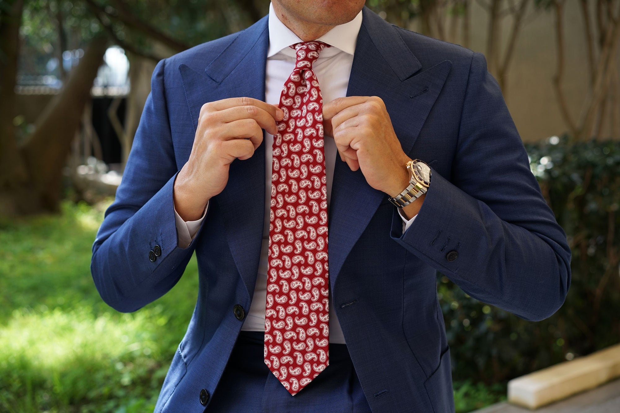 Danielre Red Paisley Necktie