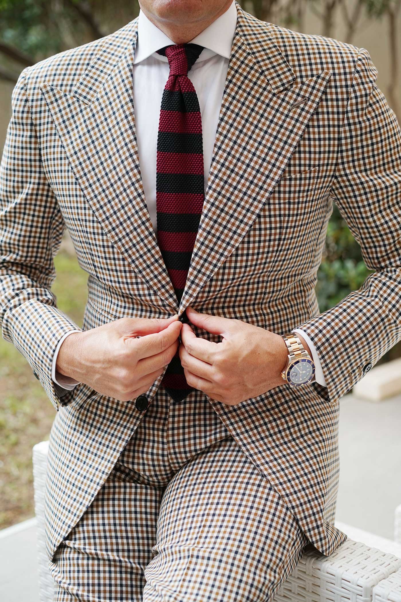 Nova Striped Knitted Tie