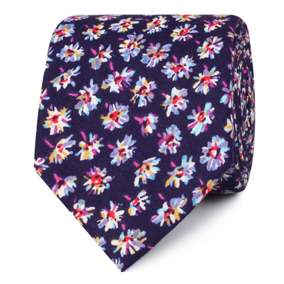 Culiacán Purple Floral Skinny Tie