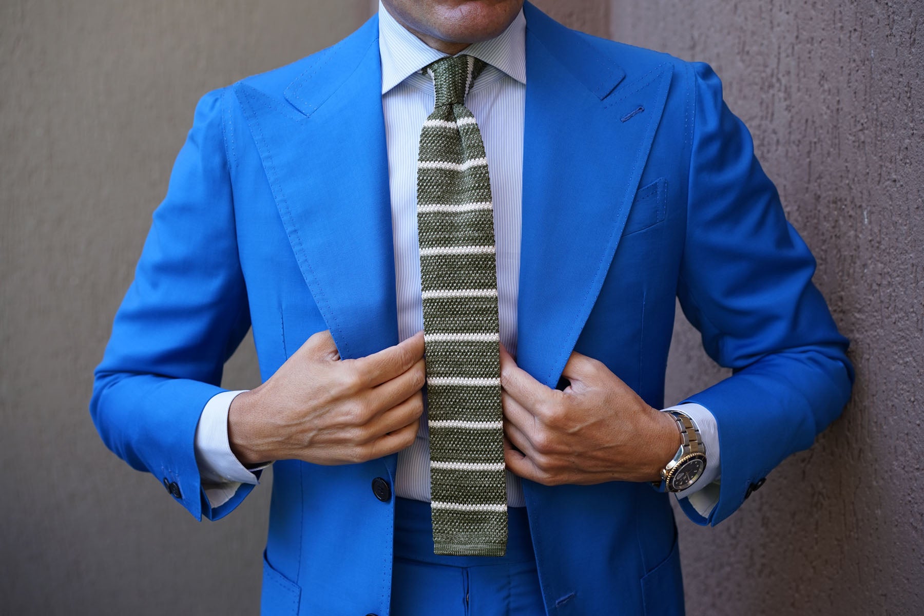 Clooney Striped Knitted Tie