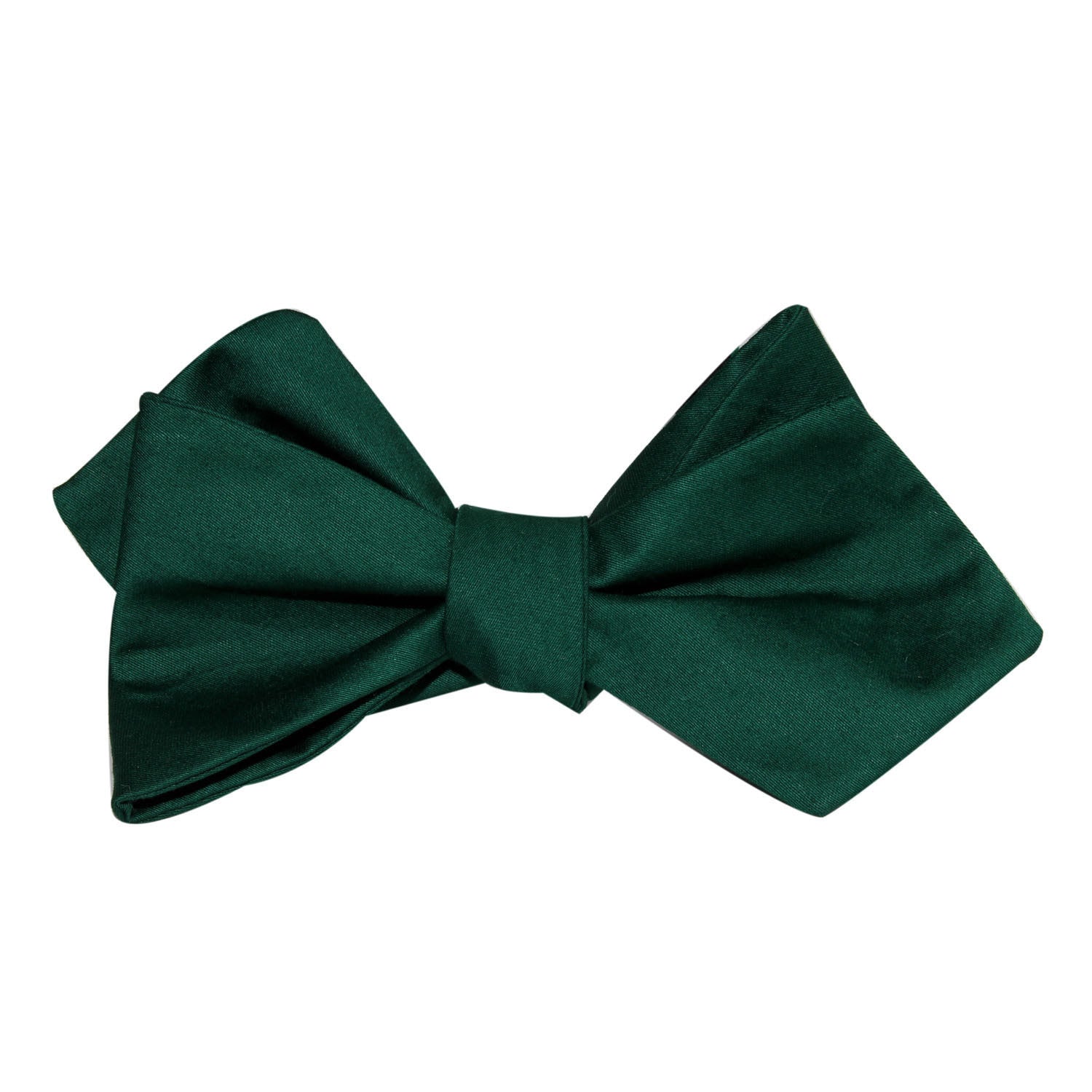 Emerald Green Cotton Self Tie Diamond Tip Bow Tie