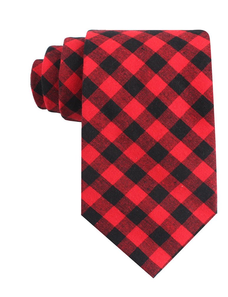 Red & Black Gingham Tie